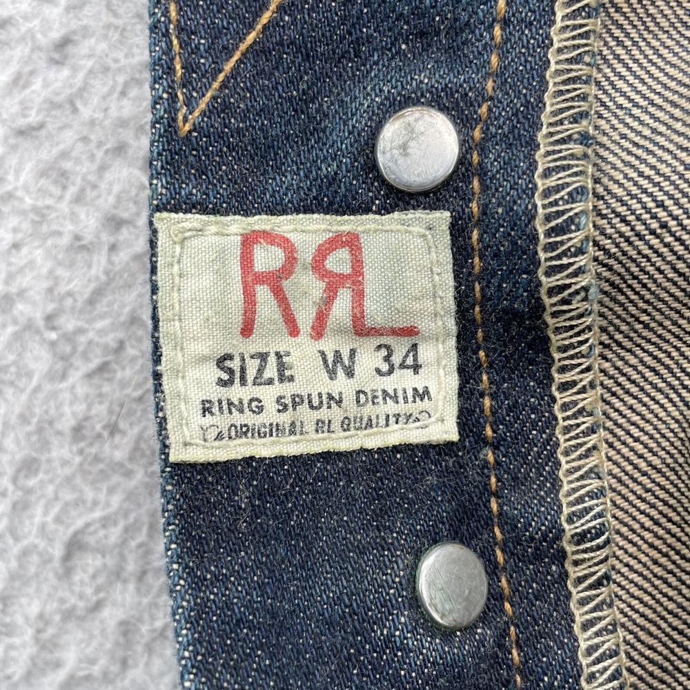 RRL Ralph Lauren Denim Shorts Women's 36x2* Y2K Western Ring Spun Distressed Y2k - Picture 6 of 10